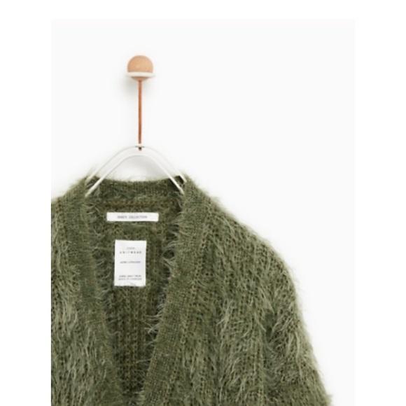Zara Fluffy feather/fur cardigan - Picture 3 of 4